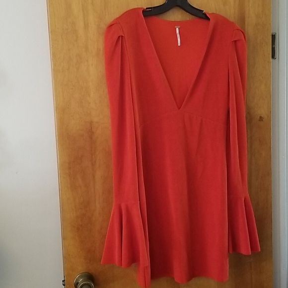 Free People Talk About It Mini Dress - Orange - Picture 6 of 6